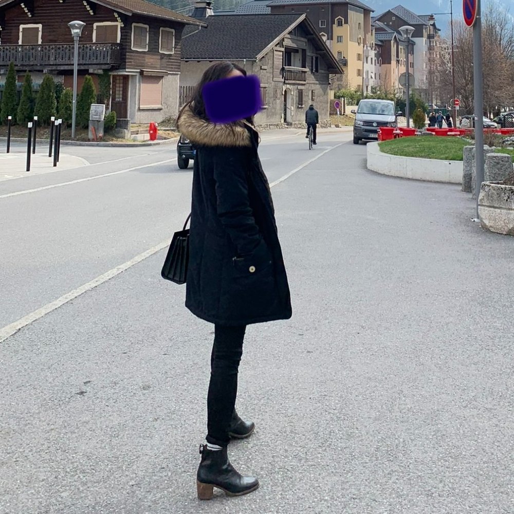 Zara Puffer Coat with Hood, size S